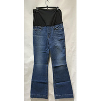 GOOD AMERICAN GOOD FLARE TROUSER HEM MATERNITY COLOR BLUE363 SIZE 10/30 GF367TM