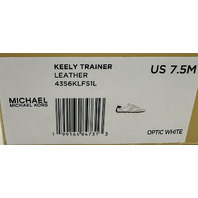 MICHAEL KORS KEELY TRAINER 43S6KLFS1L WOMENS SIZE 7.5 OPTIC WHITE SNEAKERS