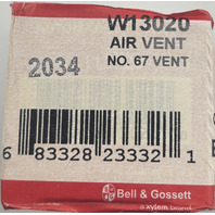BELL & GOSSETT 6LFC1 W13020 BRASS AIR VENT NUMBER 67 VENT BRAND NEW