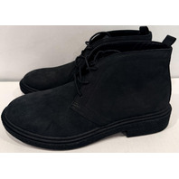 ALDO TORRO 001-001-031 17258795 MENS SIZE 9.5 EU 42.5 BLACK LEATHER CHUKKA BOOTS