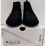ALDO TORRO 001-001-031 17258795 MENS SIZE 9.5 EU 42.5 BLACK LEATHER CHUKKA BOOTS
