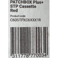 PATCHBOX SIMPLIFY IT PLUS+ STP RED RETRACTABLE CASSETTE C60STPXC6XXX1R CAT.6A