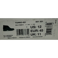 ALDO TORRO 001-001-031 17258814 MENS SIZE 12 EU 45 BLACK LEATHER CHUKKA BOOTS