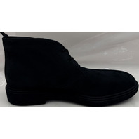ALDO TORRO 001-001-031 17258814 MENS SIZE 12 EU 45 BLACK LEATHER CHUKKA BOOTS
