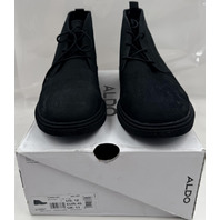 ALDO TORRO 001-001-031 17258814 MENS SIZE 12 EU 45 BLACK LEATHER CHUKKA BOOTS