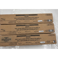LOT OF 3 TONER CARTRIDGE GROUP-MX-60 BLACK FOR SHARP MX-2630, 3050, 3070, 3550