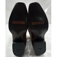 TECOVAS THE WARREN MENS SIZE 10.5 D COCOA CARPINCHO COWBOY BOOTS