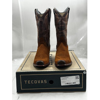 TECOVAS THE WARREN MENS SIZE 10.5 D COCOA CARPINCHO COWBOY BOOTS