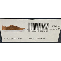 BIRCHBURY BRAMFORD MENS SIZE 14 WALNUT BROWN WIDE TOE BAREFOOT LEATHER SNEAKERS