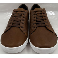 BIRCHBURY BRAMFORD MENS SIZE 14 WALNUT BROWN WIDE TOE BAREFOOT LEATHER SNEAKERS