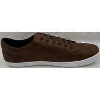 BIRCHBURY BRAMFORD MENS SIZE 14 WALNUT BROWN WIDE TOE BAREFOOT LEATHER SNEAKERS