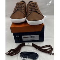 BIRCHBURY BRAMFORD MENS SIZE 14 WALNUT BROWN WIDE TOE BAREFOOT LEATHER SNEAKERS