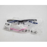 NIKE OPTICAL 81381N 008 SATIN BLACK/RACER BLUE 56-16-140 BOYS EYEWEAR FRAMES