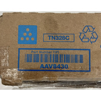 KONICA MINOLTA GENUINE TONER TN328C AAV8430 CYAN PRINTER TONER CARTRIDGE