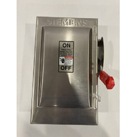 SIEMENS HNF362S HEAVY DUTY SAFETY SWITCH 60A/600V STAINLESS STEEL