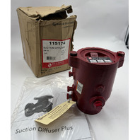 BELL & GOSSETT 115174 SUCTION DIFFUSER DB-3Z 3X2 NEW COLOR RED