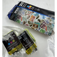 EPSON 215 BLACK + COLOR INK CARTRIDGES T215120-BCS SEALED BAGS EXP 2028