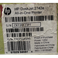 HP DESKJET 2742E SIMPLE HOME PRINTING ROSEWOOD