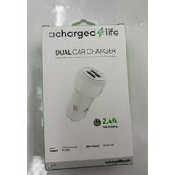 LOT OF 6 CHARGED LIFE DUAL CAR CHARGER CL208 DUAL USB-A PORT