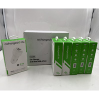 LOT OF 6 CHARGED LIFE DUAL CAR CHARGER CL208 DUAL USB-A PORT