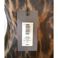 ARITZIA TEN CONFESSION MICRO SLIP SATIN DRESS CELLO BROWN BLACK 131837 SIZE 4