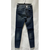 G-STAR LHANA SKINNY WOMENS JEANS ANTIQUE FOREST BLUE RESTORED 25W X 32L