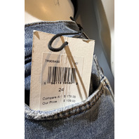 7 FOR ALL MANKIND WOMEN'S SLIM EVOLUTION MEDIUM WASH JEAN SKIRT SIZE 24 7R906A50