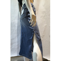 7 FOR ALL MANKIND WOMEN'S SLIM EVOLUTION MEDIUM WASH JEAN SKIRT SIZE 24 7R906A50