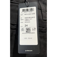 G-STAR MEGA CARGO WOMENS PANTS COMPACT BITT CANVAS DK BLACK SIZE 24