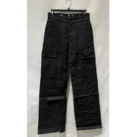 G-STAR MEGA CARGO WOMENS PANTS COMPACT BITT CANVAS DK BLACK SIZE 24