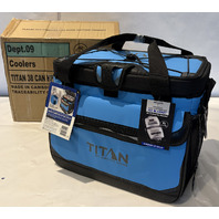 ARTIC ZONE TITAN ICELESS ZIPPERLESS COOLER 38 CAN HOLDER W ICE BLANKET AND LINER
