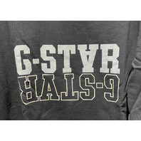 G-STAR LOGO SWEATSHIRT MU HODSON SWEATER IN COLOR SALUTE SIZE SMALL S DARK BLUE