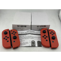 LOT OF 2 GENERIC SWITCH JOYCON-X LEFT/RIGHT WIRELESS BLUETOOTH CONTROLLER ORANGE