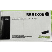 LEXMARK GENUINE 55B1X0E ONE BLACK HIGH YIELD CONTRACT TONER CARTRIDGE