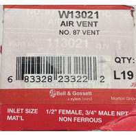 BELL & GOSSETT 6ETU7 W13021 AIR VENT NO. 87 VENT L19 FOR HEATING AND COOLING
