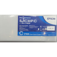 EPSON GENUINE SJIC30P(C) CYAN PIGMENT INK CARTRIDGE FOR TM-C7500G BB 2026/07