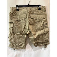 G-STAR MEN'S ROVIC ZIP 3D REGULAR TAPER SHORTS IN DUNE SIZE 33/30 MSRP 110$