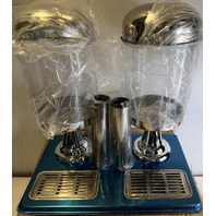 4.4 GALLON DUAL HEADED STAINLESS STEEL JUICE DISPENSER W/ SPIGOT TRAY & ICE CORE