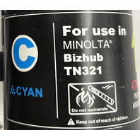 KONICA MINOLTA GENUJINE TN-321C CYAN TONER CARTRIDGE IN ORIGINAL PACKAGE
