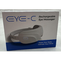 EYE-C RECHARGEABLE EYE MASSAGER W SMART AIR PRESSURE & HOT COMPRESS WHITE