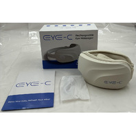 EYE-C RECHARGEABLE EYE MASSAGER W SMART AIR PRESSURE & HOT COMPRESS WHITE