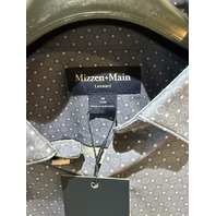 MIZZEN+MAIN MEN'S LEEWARD SS DRESS SHIRT COASTAL PRINT TBU69-CFM SZ MEDIUM TRIM