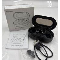 ROLOSAR Q76 TRUE WIRELESS EARBUDS IN BLACK 50 HOUR PLAYTIME 2 HOUR CHARGE