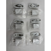 LOT OF 6 SHARRK FOR APPLE CHARGE/ SYNC CABLE 3FT WITH CHARGING BOX IN WHITE