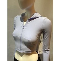 ALO WOMEN'S ALOSOFT SINCERE FITTED JACKET IN LIGHT BLUE W4736R SIZE XXS