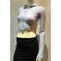 ALO WOMEN'S ALOSOFT SINCERE FITTED JACKET IN LIGHT BLUE W4736R SIZE XXS