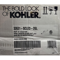 KOHLER 32631-SCLED-2GL 24" LED BATH BAR BRUSHED MODERN BRASS
