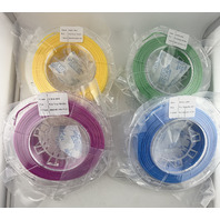 LOT OF 4 PLA FILAMENT 1.75MM PURPLE GREEN BLUE YELLOW TEMP 190-210
