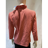 J.MCLAUGHLIN WOMEN'S KATE KNIT TOP IN ROSE AND OFF WHTIE 224322458 SZ LARGE
