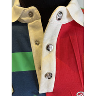 WATSON LUXE MEN'S WATSON MULTI SPLICED RUGBY POLO MULTI WTSN022-POLO-37 SZ 2XL